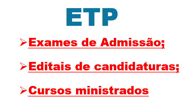 Materiais do ETP