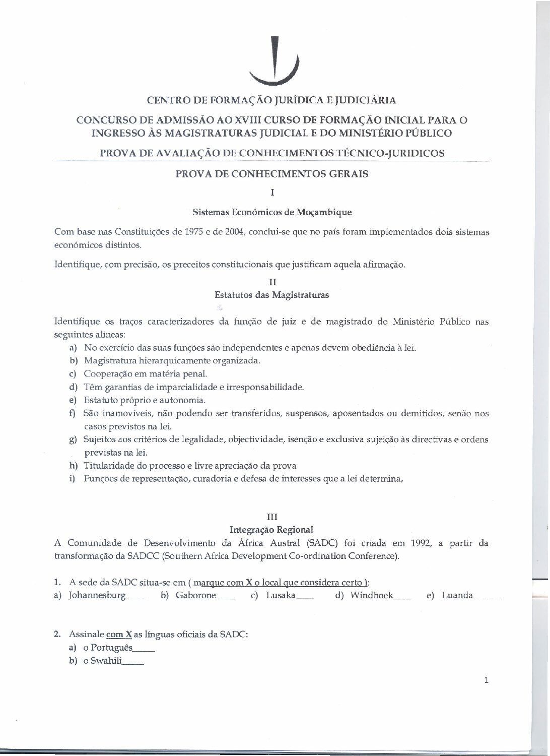 Conhecimentos Gerais – 2018 do CFJJ (Enunciado e Resolução do Exame de Admissão em PDF)