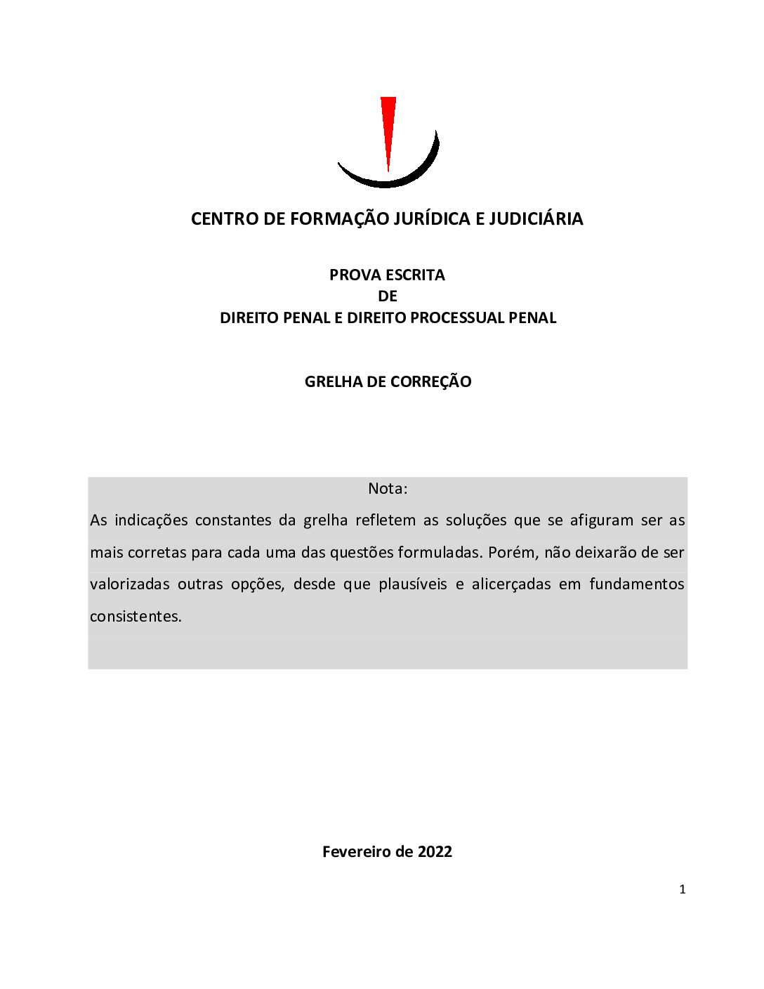 Direito Penal e Direito Processual Penal – 2022 do CFJJ (Enunciado e Resolução do Exame de Admissão em PDF)