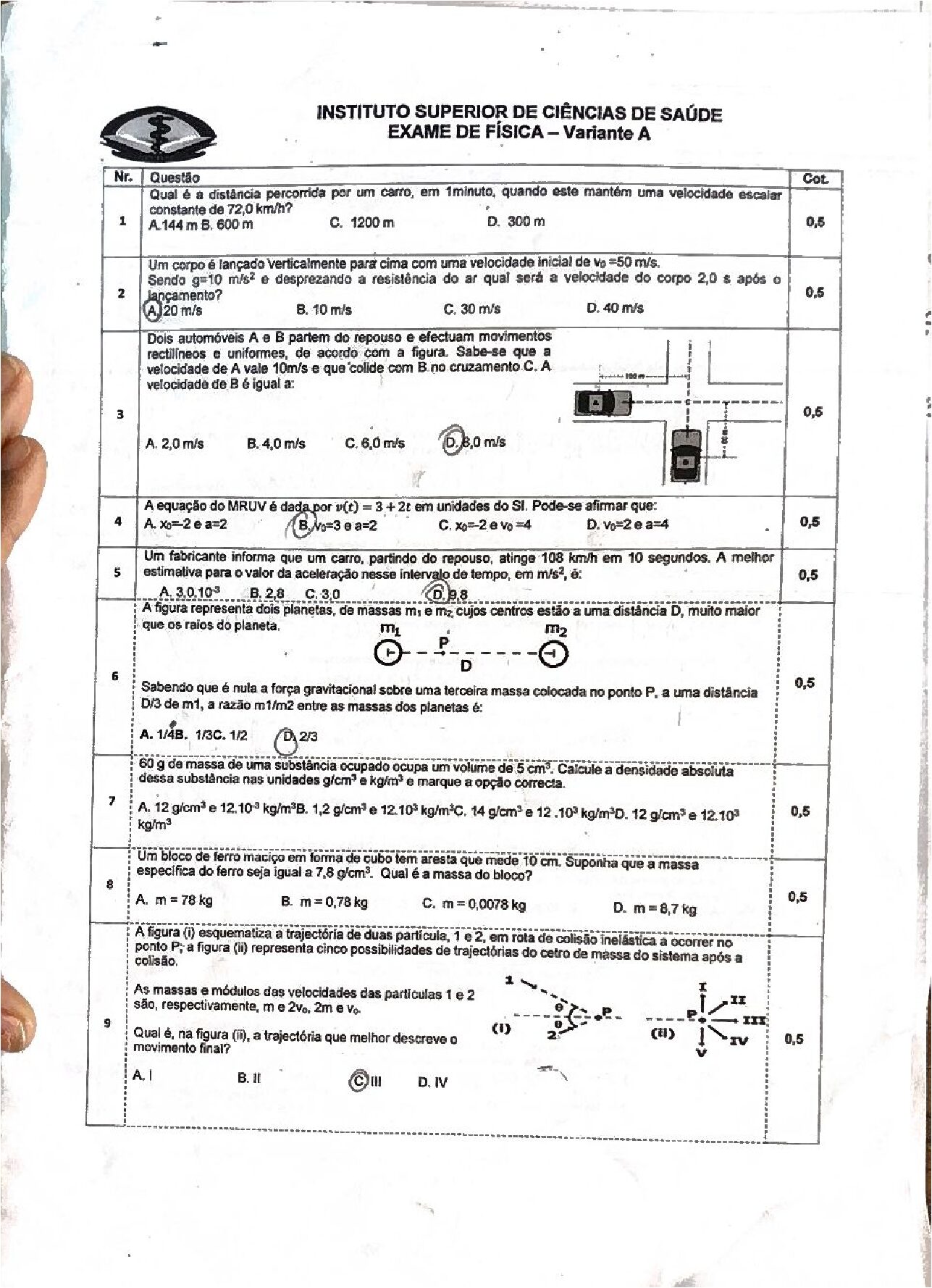 Física – 2025 do ISCISA (Enunciado e Resolução do Exame de Admissão em PDF)