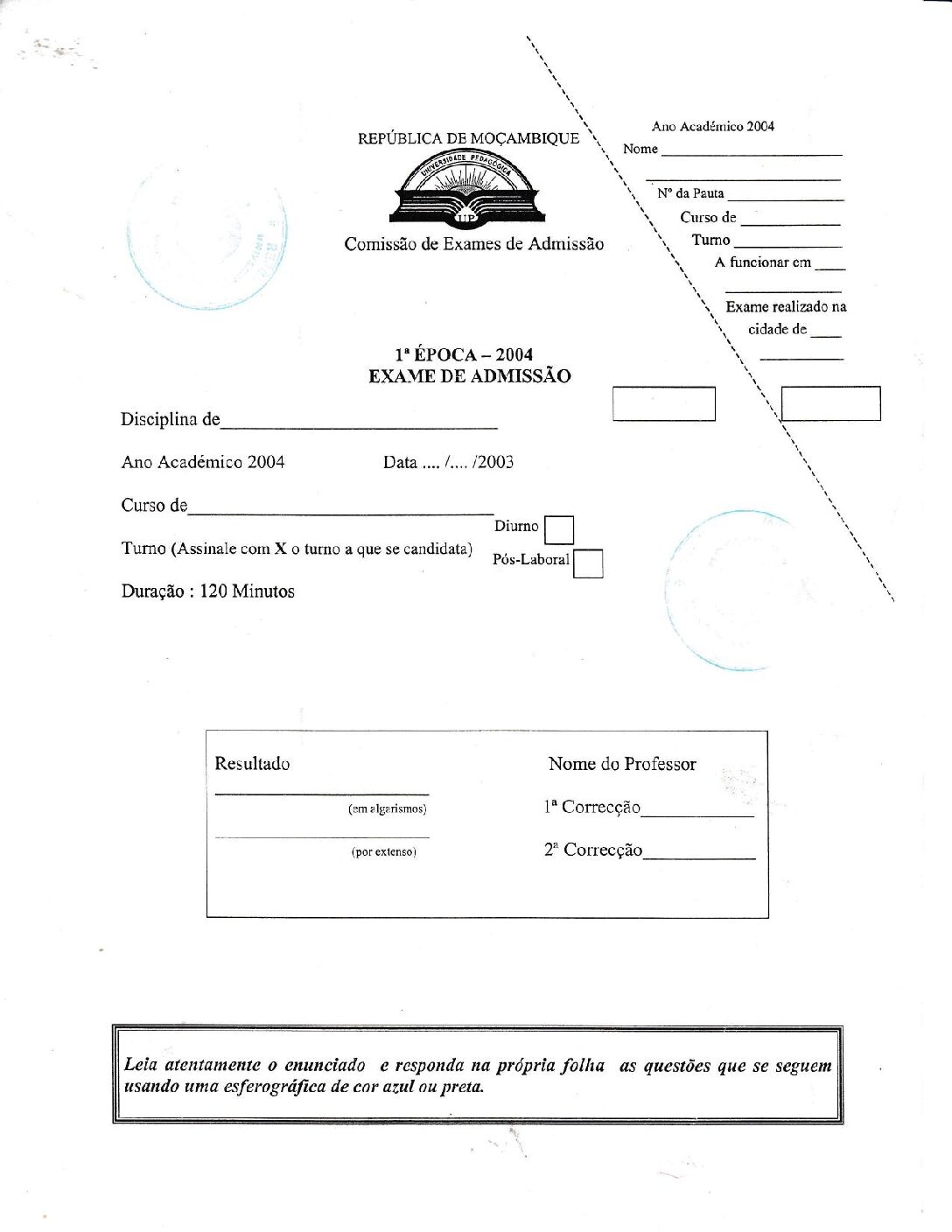 Física – 2014 da UP (Enunciado e Resolução do Exame de Admissão em PDF)