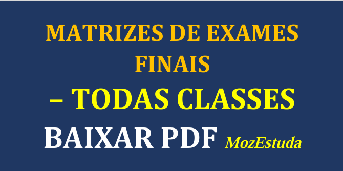 MATRIZES DE EXAMES FINAIS