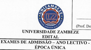 Edital UniZambeze 2026 PDF – Exames de Admissão (Única Chamada)